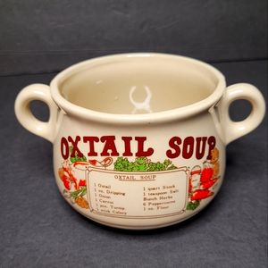 Vintage Double Handle Oxtail Soup Recipe Soup Bowl